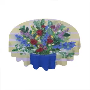 Blue Vase Tablecloth (Round)