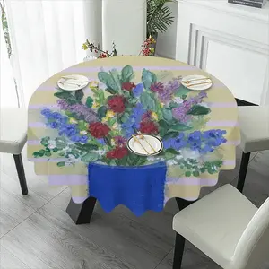 Blue Vase Tablecloth (Round)