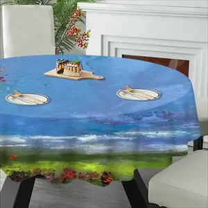 Happens By The Sea Tablecloth (Round)