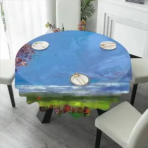 Happens By The Sea Tablecloth (Round)