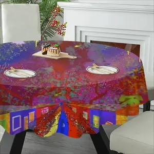 Red Moon Tablecloth (Round)