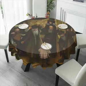 World Blown Holocaust Shtetl Mezhirich Klezmers Tablecloth (Round)