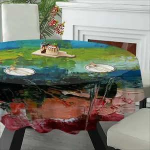 Colored Abstract Tablecloth (Round)