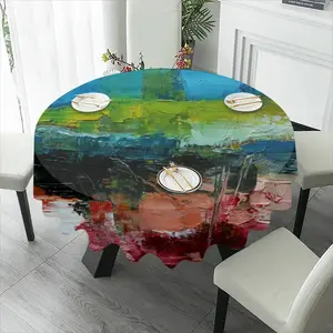 Colored Abstract Tablecloth (Round)