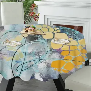 Scribbs J Tablecloth (Round)