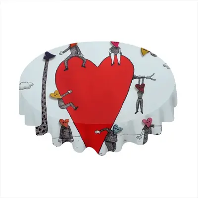 Love Is All Around Tablecloth (Round)