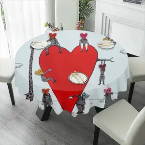 Love Is All Around Tablecloth (Round)