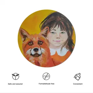 Little Girl With A Fox Tablecloth (Round)