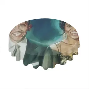 Barack & Michelle Obama Tablecloth (Round)