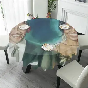 Barack & Michelle Obama Tablecloth (Round)