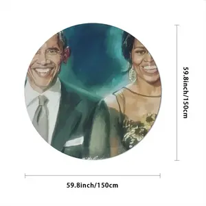 Barack & Michelle Obama Tablecloth (Round)