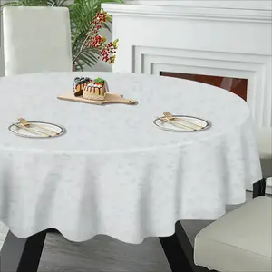 Bloomers White Tablecloth (Round)