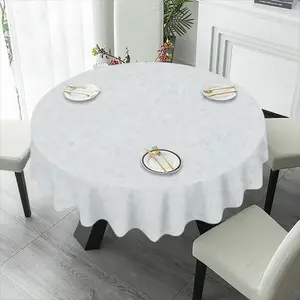 Bloomers White Tablecloth (Round)