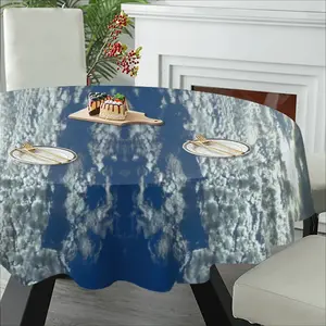 Cloudy With A Chance Of Vishnu Tablecloth (Round)