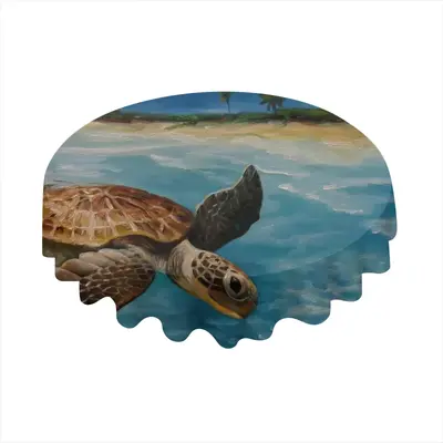 Caribbean Turtle Iii Tablecloth (Round)