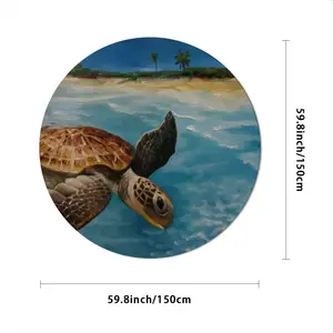 Caribbean Turtle Iii Tablecloth (Round)