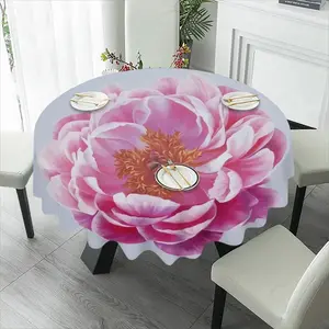 Coral Charm Peony Tablecloth (Round)