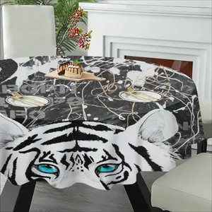 Do Good Bro Animals Tiger Street Art Tablecloth (Round)