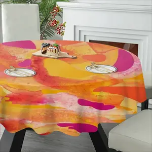 Kiwano Horned Melon Tablecloth (Round)