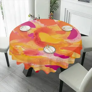 Kiwano Horned Melon Tablecloth (Round)