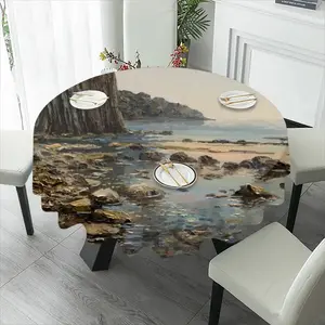 Famous Cliff Of The Black Sea Tablecloth (Round)