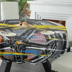 Lamborghini Wheel Crash Tablecloth (Round)