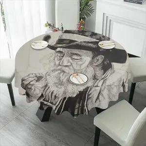 Old Cowboy Tablecloth (Round)