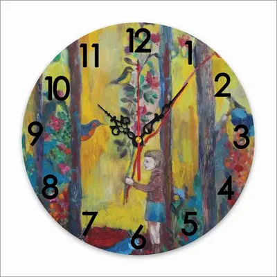 Angel Of Forest Wall Clock