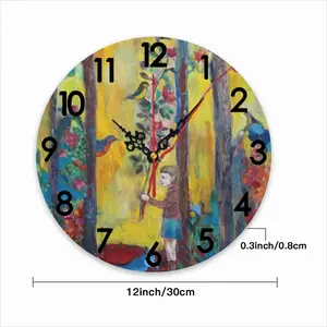 Angel Of Forest Wall Clock