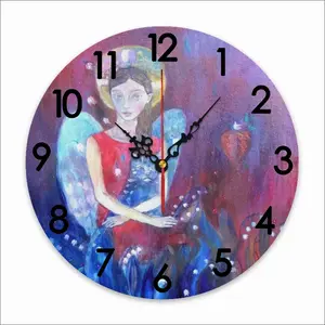 Angel With Cat Wall Clock