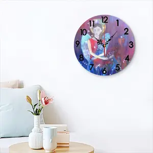 Angel With Cat Wall Clock