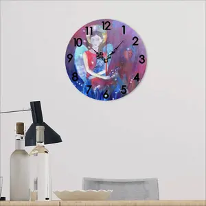 Angel With Cat Wall Clock