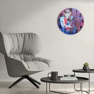 Angel With Cat Wall Clock