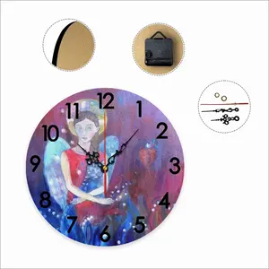 Angel With Cat Wall Clock