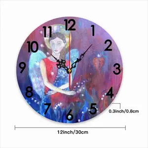 Angel With Cat Wall Clock