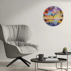 Sunset Boat Wall Clock