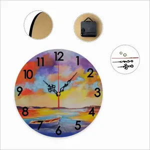 Sunset Boat Wall Clock