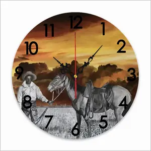 Cowboy With Horse Wall Clock