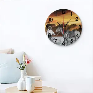 Cowboy With Horse Wall Clock