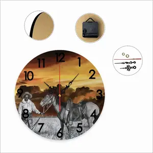 Cowboy With Horse Wall Clock