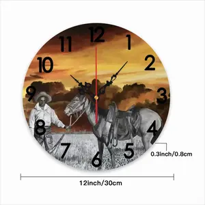 Cowboy With Horse Wall Clock