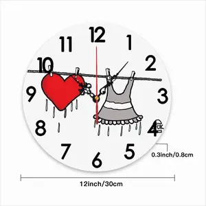 Drying Love Wall Clock