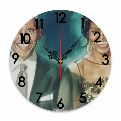 Barack & Michelle Obama Wall Clock