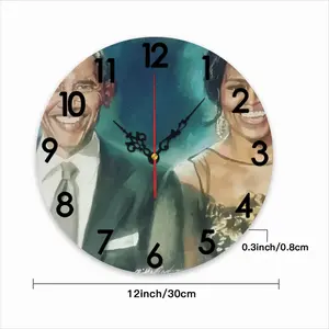 Barack & Michelle Obama Wall Clock