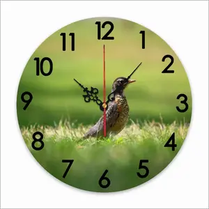 Bird In High Park Grass Wall Clock