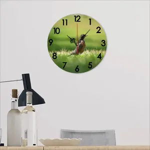 Bird In High Park Grass Wall Clock