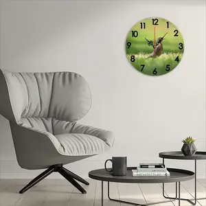 Bird In High Park Grass Wall Clock