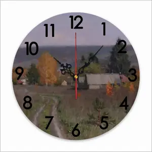 Autumn Village Nikolaevka Wall Clock