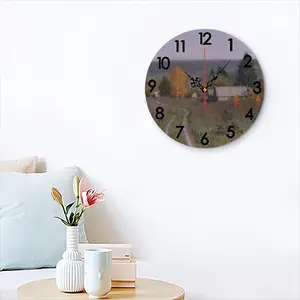 Autumn Village Nikolaevka Wall Clock