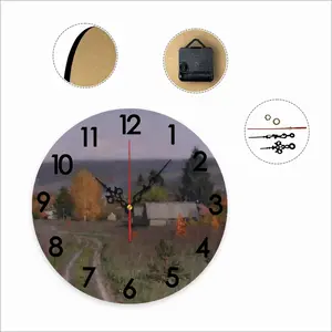 Autumn Village Nikolaevka Wall Clock